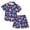 793Purple1907, variant on CAIVO Children Outfit Sets Boys Summer Casual Floral Printed Hawaii Lapel Button Down Short Sleeved Shirt And Shorts Holiday Clothing Sets
