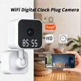 thumbnail image 1 of CáMara Tuya Wifi con Reloj Digital Seguridad Interior del Hogar VisióN Videovigilancia CáMara de Movimiento InaláMbrica-Enchufe de la UE, 1 of 7