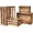 Brown, variant on MODE HOME Set of 4 Large Torched Wood Decorative Storage Crates, Nesting Wooden Crates for Display Rustic, Farmhouse Wooden Storage Container Boxes Made from Solid Wood