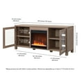 thumbnail image 5 of Evelyn&Zoe Quincy Rectangular TV Stand with Crystal Fireplace for TV's up to 65", Antiqued Gray Oak, 5 of 13