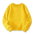 thumbnail image 3 of Gubotare Toddler Baby Girls Sweatshirts Casual Pullover Crewneck Winter Long Sleeve Tops Shirts Clothes Girls Uniform Sweater (Yellow,11-12 Years), 3 of 9