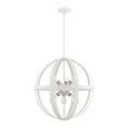 thumbnail image 5 of 49646-13 Livex Lighting Stoneridge - 6 Light Pendant in Industrial Style - 24 Inches wide by 28 Inches high-Textured White Finish    -Traditional, 5 of 9