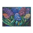 thumbnail image 2 of Toilet Rug Rectangle Bathroom Rugs Non-Slip Soft Plush Machine Washable Contour Bath Mat Color Hyacinths Flower 24x16, 2 of 9
