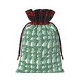 thumbnail image 3 of Color Matching Linen Bundle Mouth Gift Bag Can Be Used For Daily Small Items Green Houndstooth Vintage Texture Hand-Drawn Sketch_1 Medium, 3 of 8