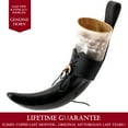 thumbnail image 4 of Mythrojan Medieval Beer Drinking Horn, 21.9 oz, Genuine Horn and Leather, 4 of 8