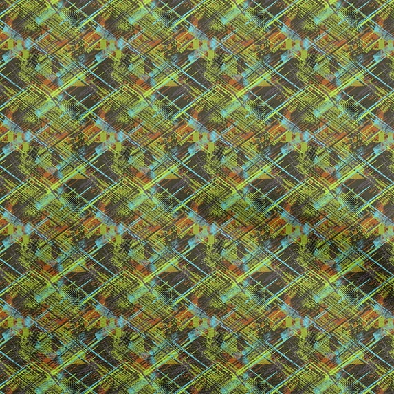 oneOone Rayon Light Green Fabric Abstracts Fabric For Sewing Printed Craft Fabric By The Yard 56 Inch Wide