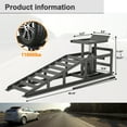 thumbnail image 2 of 2 Pack Hydraulic Car Ramps 5T 11000lbs Low Profile Car Lift Service Ramps Truck Trailer Garage,Height Hydraulic Vehicle Ramps (Gray), 2 of 8