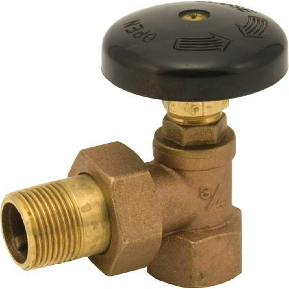 BRONZE HOT WATER ANGLE RADIATOR VALVE, 3/4" per 2 Each