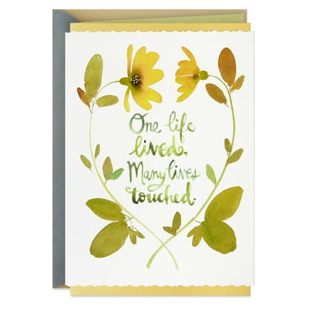 Hallmark Sympathy Card (Felt By Many Hearts)