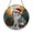 Acrylic 3.5 Inch, variant on Arctic Dog Snow Scene Stained Glass Style Window Suncatcher Hanging, Decorative Glass Panel Art Ornament for Winter Home Decor