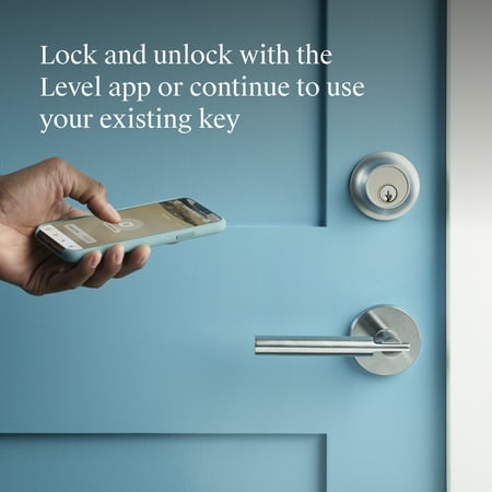 Level - Bolt Bluetooth Retrofit Smart Lock with App/Keypad/VoiceAssistant Access - Silver