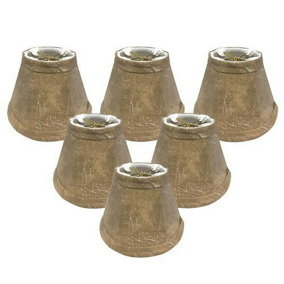 Royal Designs, Inc. Empire Chandelier Shade with Flame Clip Fitter,CS-104MT-6, Mouton, 3 x 6 x 4.25, Pack of 6