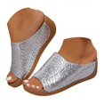 thumbnail image 1 of Dakaela Womens Summer Beach Sandals Open Toe Wedge Slides Ladies Comfortable Dressy Platform Slippers, 1 of 7