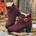thumbnail image 2 of Women's Ankle Boots Chunky Low Heel Chelsea Booties Comfortable Casual Fall Winter Slip on Elastic Fall Short Work Boots, 2 of 8