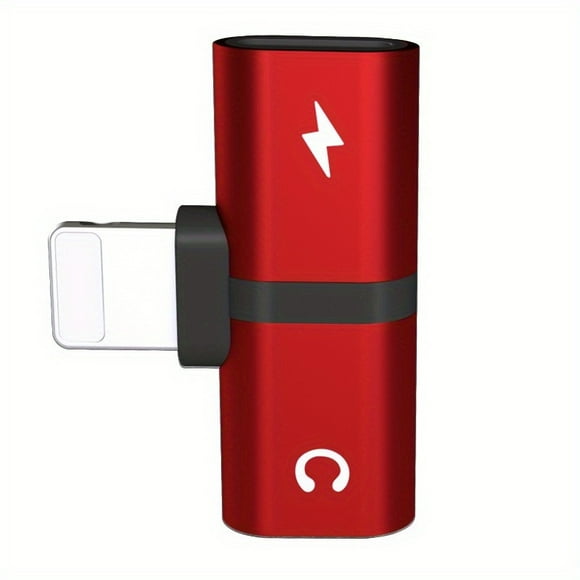 2-in-1 For IPhone Earphone Audio Converter Dual For Apple Charging Flat Port Charging Listening Phone Adapter Charger Audio Jack Adapter