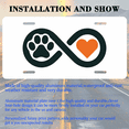 thumbnail image 3 of 1 Pcs 2D Flat License Plate Covers & Frames, Infinity with Paw For Decorative Front, Waterproof For Decoration Aluminum License Plate Covers & Frames Cover For Men Women, 12" X 6", 3 of 7