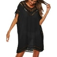 thumbnail image 3 of Cogild Bathing Suit Cover Ups for Women Hollow out Crochet Cover up Beach Coverup Swimsuits Dress Black, 3 of 5