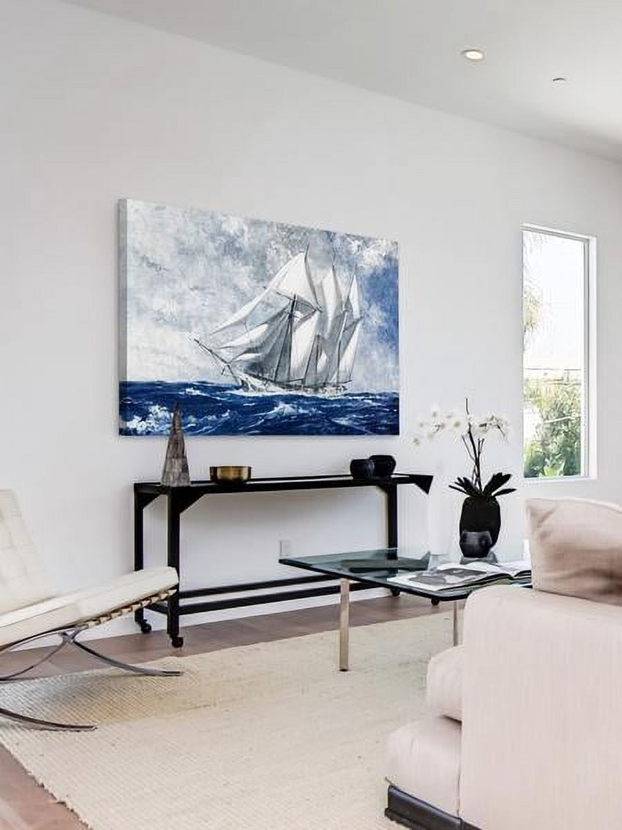 "Choppy Sea" Painting Print on Wrapped Canvas