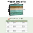 thumbnail image 3 of Outdoor TV Cover 80 to 85 Inches, Teal Green Brown Wooden Board Gradient Farmhouse Country Waterproof TV Cover with Remote Control Pocket, Flat Screen TV Cover Protector for Outside TV, 3 of 6
