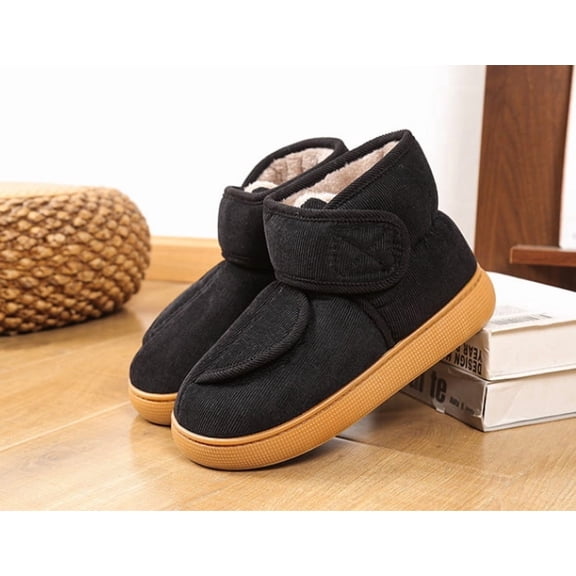 Cozy High - Top Fleece - Lined Slippers,boots with Adjustable Strap - Warm, Comfortable, and Durable for Indoor Wear for Men and Women