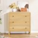 thumbnail image 1 of Moderno 3 Cajón cm de Profundidadresser para cm de Profundidadormitorio cm de Profundidadresser TV Soporte con Grande Cajones Natural Te x ture Curved Angle para Room-Natural Color, 1 of 7