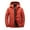 Orange, variant on Brondbend Mens Winter Coats Jacket for Men Hooded Long Sleeved Zipper Pocket Outerwear Solid Color Warm Jacket Loose Fit Anniversary Tops Black