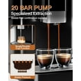 thumbnail image 3 of Garvee Professional Automatic Espresso Machine, 20 Bar Coffee Machine with Automatic Milk Frother, 1-15 Adjustable Grind for Home, Black, 3 of 9