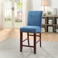 thumbnail image 2 of 24" Parsons Barstool with Antique Bronze Nail Heads in Navy Fabric, 2 of 6