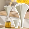 thumbnail image 2 of QIDESHIP Flower-Shaped Folding Funnel, Apricot Beige, Silica Gel Kitchen Funnel, one Funnel, one Support Rod, Silicone Folding Funnels for Kitchen Liquid Transfer Funnels with Stand Small, 2 of 9
