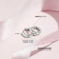 thumbnail image 4 of 925 Sterling Silver Clear Cubic Zirconia Small Hoop Earrings For Girls, 4 of 6