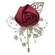 thumbnail image 3 of Hombres Mujer Novio Novia Boutonniere, Boutonniere para fiesta de graduación, Ramilletes de boda, para rojo, 3 of 6