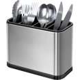 thumbnail image 1 of Bandeja de mesa de acero inoxidable, bote para palillos, jaula para palillos asfaltables para el hogar, soporte de cocina multifunción, 1 of 5