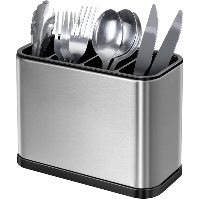 Bandeja de mesa de acero inoxidable, bote para palillos, jaula para palillos asfaltables para el hogar, soporte de cocina multifunción