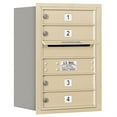 thumbnail image 2 of 6 Door High Recessed Mounted 4C Horizontal Mailbox with 4 Doors in Sandstone with Private Access - Rear Loading, 2 of 3