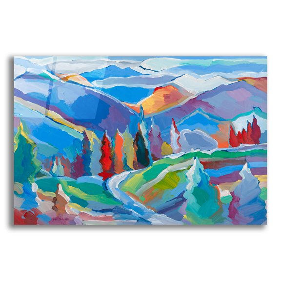 Epic Art 'Colorado Composition #5' by Hooshang Khorasani, Acrylic Glass Wall Art, 24"x16"
