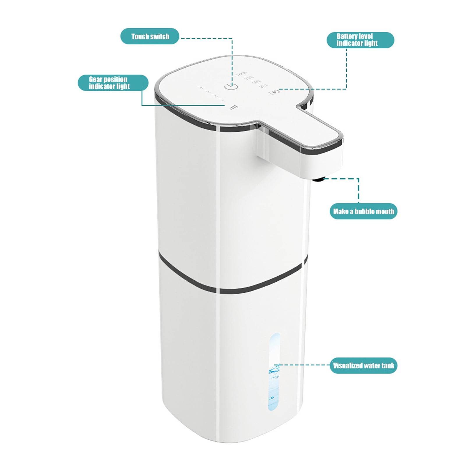 Bathroom Soap Dispenser Countertops 420ml Soap Dispenser Automatic Induction Foam Hand Washer Enduring