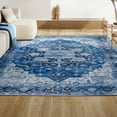 thumbnail image 7 of JONATHAN Y WASHABLE 8 x 10 Area Rug, Maris Ornate Medallion - Blue/Navy, WSH109B-8, 7 of 7