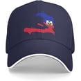 thumbnail image 2 of Haiti Terrain Map Baseball Cap Women Men Sun Hat Adjustable Trucker Golf Baseball Caps, 2 of 8