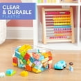 thumbnail image 5 of primebox Plastic Food Storage 4 Pack Clear Container Bin with Handles for Organizing Kitchen, Pantry, Refrigerator, Freezer, Pantry, Cabinet, Closet, Bathroom. 10”x6”x5”, 5 of 7