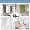 thumbnail image 6 of 48 Pack Curtain Rings with Eyelets, 1.5 Inch I D Metal Drapery Ring for Pinch Pleat Curtains, Drape Ring, Fits Up to 1.2 in Rod (Black), 6 of 7