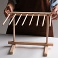 thumbnail image 4 of HomeLife Collapsible Wooden Pasta Drying Rack 8 Arm Foldable Homemade Spaghetti Stand Quickly Set Up Dryer Noodle Hanger Kitchen Gadget, 4 of 13