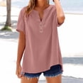 thumbnail image 2 of T-Shirts Femmes Lot Mode Décontractée Col en V Manches Courtes Haut T-Shirt - Hontri, 2 of 5