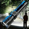 thumbnail image 1 of Portable USB Rechargeable Powerful Long Range Focus Flashlight with ABS Strong Light for Outdoor Mini LED Function, 1 of 6