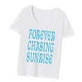 thumbnail image 4 of Camiseta para mujer de manga corta, camiseta básica suave, camiseta con cuello redondo para deportes, vacaciones, trabajo, regalo para mujer SG, 4 of 10