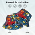 thumbnail image 5 of Kll Vehicles Cartoon With Funny Drivers Bucket Hat For Women Men Packable Travel Beach Sun Hat Outdoor Rave Accessories Reflective Fisherman Cap, 5 of 9