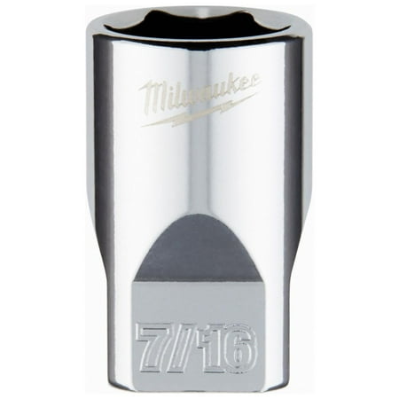 UPC: 0045242565269 | Milwaukee-45-34-9008 1/4 in. Drive 7/16 in. SAE 6-Point Socket
