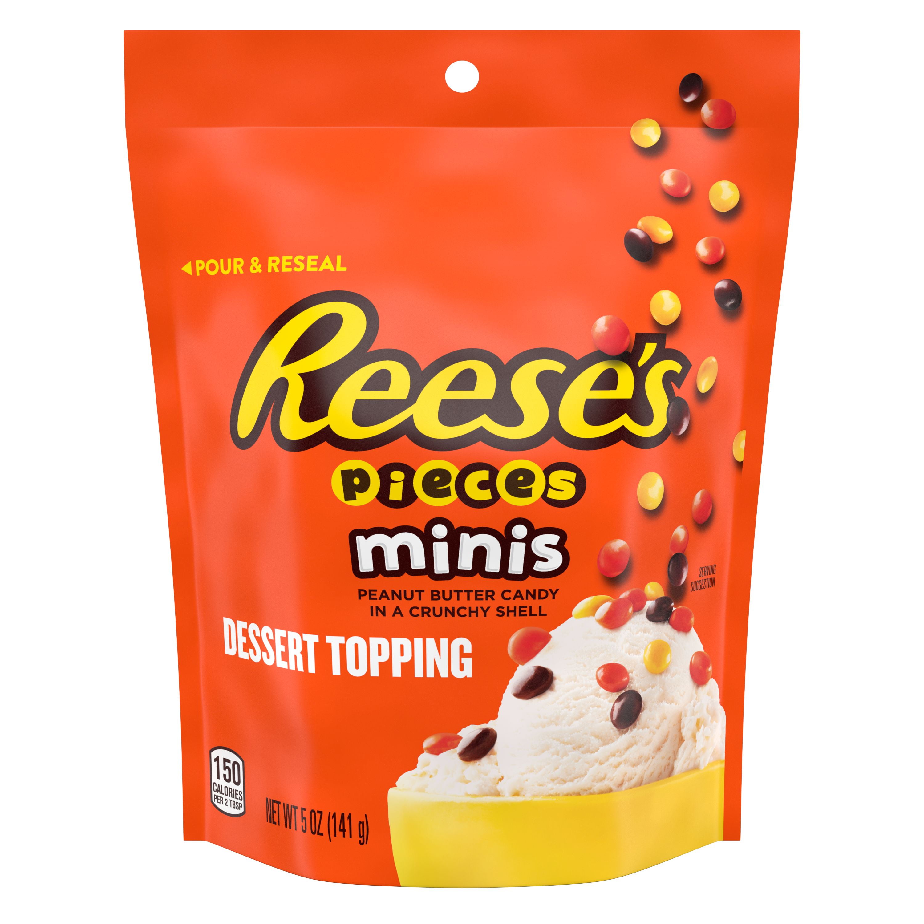 REESE'S PIECES Mini Peanut Butter Candy, Gluten Free, 5 Oz, Resealable Bag
