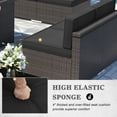 thumbnail image 3 of Sunny Hill Rattan 10 Piece Patio Outside Conversation Sofa Set with Coffee Table, Brown, 3 of 7