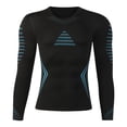 thumbnail image 2 of Compression Shirt Men Slimming Body Shaper Long Sleeve Crewneck Workout Shirts Tummy Control Undershirts, 2 of 6