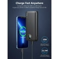 thumbnail image 4 of 40000mAh Power Bank Portable Charger, QC 4.0 & PD 30W Fast Charging, LED Display, 2 USB + 1 USB-C Output, Compatible with Most Devices – Light Blac, 4 of 7